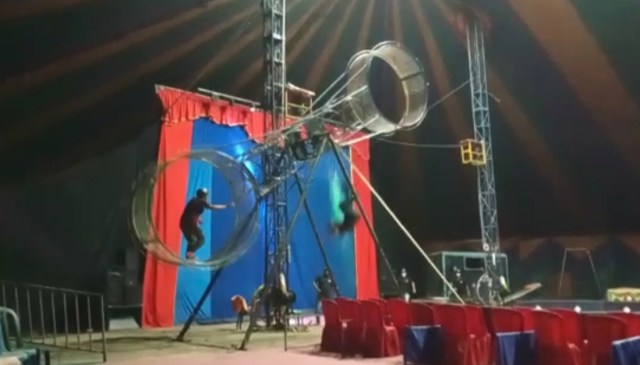 Malabarista cayó al vacío en medio de una presentación en un circo en Valledupar