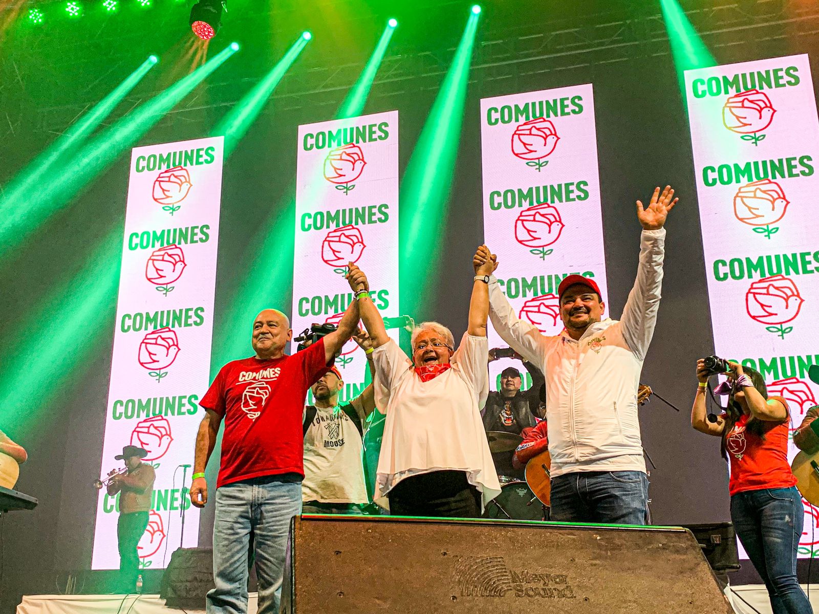 Imelda Daza Cotes recibió multitudinario apoyo en los cierres de campaña del partido Comunes en Barranquilla y Bogotá
