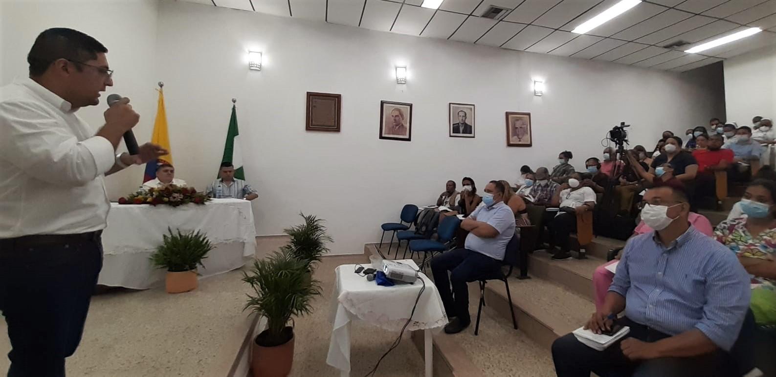 En rendición de cuentas, agente interventor del Rosario Pumarejo de López destacó la construcción de la nueva sala de urgencias￼