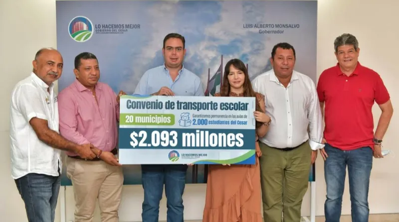 Gobierno Lo Hacemos Mejor firma convenio de transporte escolar con 20 municipios del Cesar