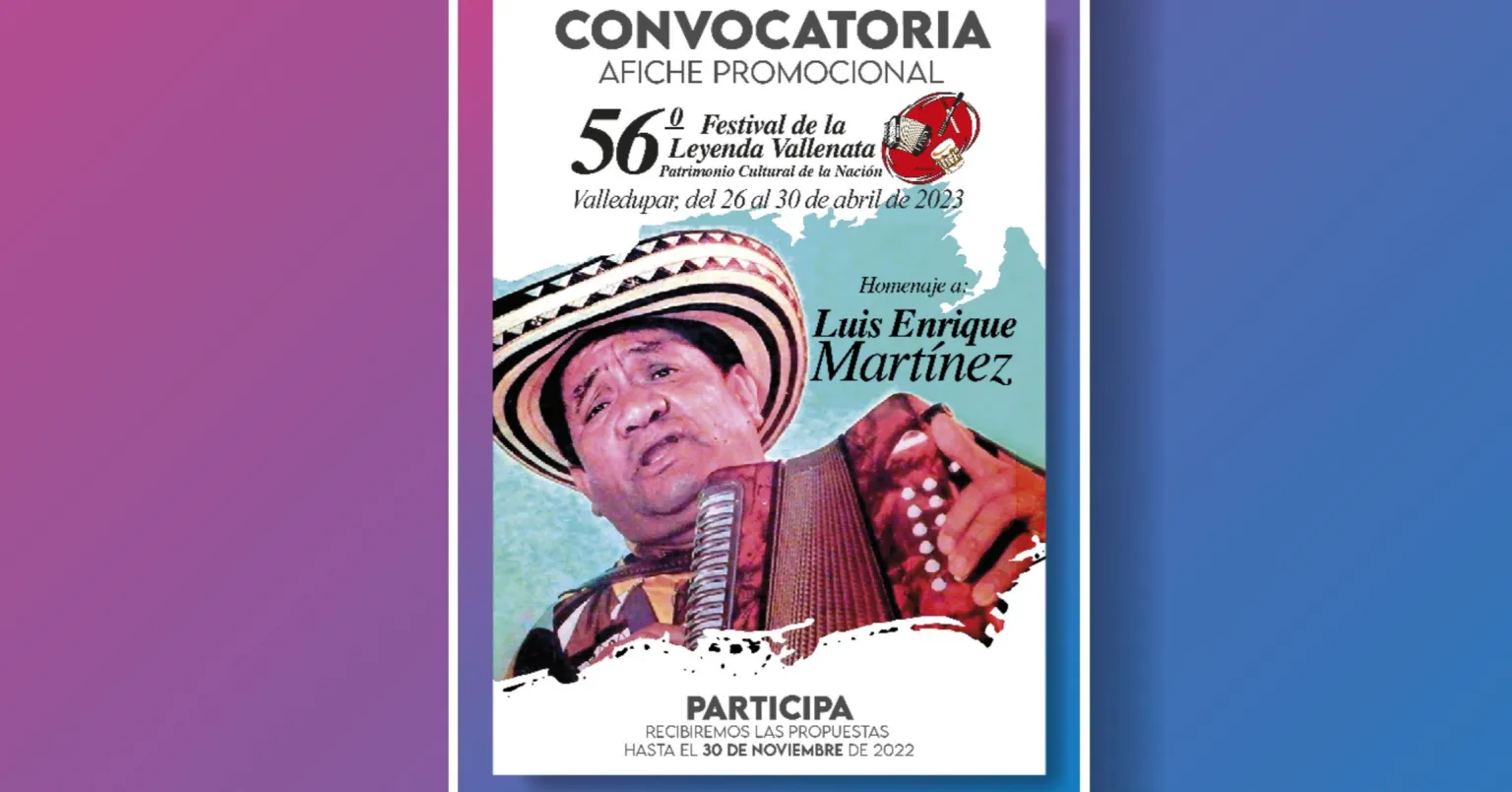 Abierta convocatoria para el afiche promocional del 56° Festival de la Leyenda Vallenata
