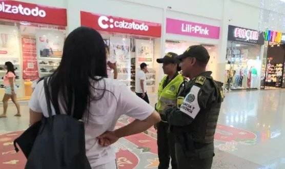 Con dispositivos de seguridad Policía Cesar adelanta campaña en centro comerciales y sector comercio de Valledupar 
