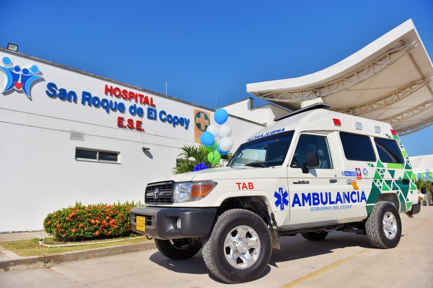 Gobierno del Cesar entregó moderna ambulancia al hospital San Roque de El Copey