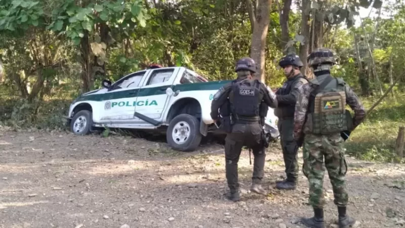 Un policía herido deja atentado contra patrulla en el Cesar