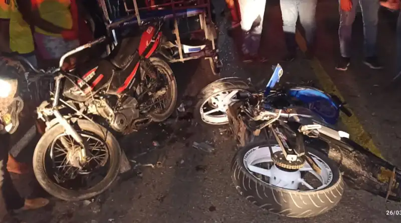 Dos fallecidos en accidente de motos en el sur de La Guajira