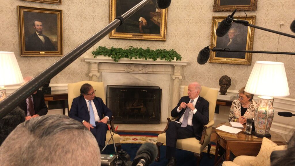 Presidente Petro inició reunión con Joe Biden en la Casa Blanca