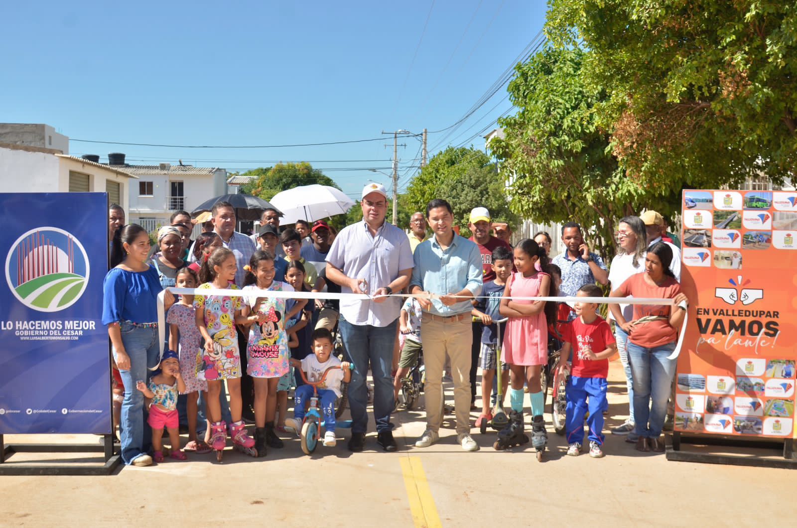 En compañía del Gobierno del Cesar, Alcalde Mello Castro entregó nueva vía en la Comuna 4 de Valledupar