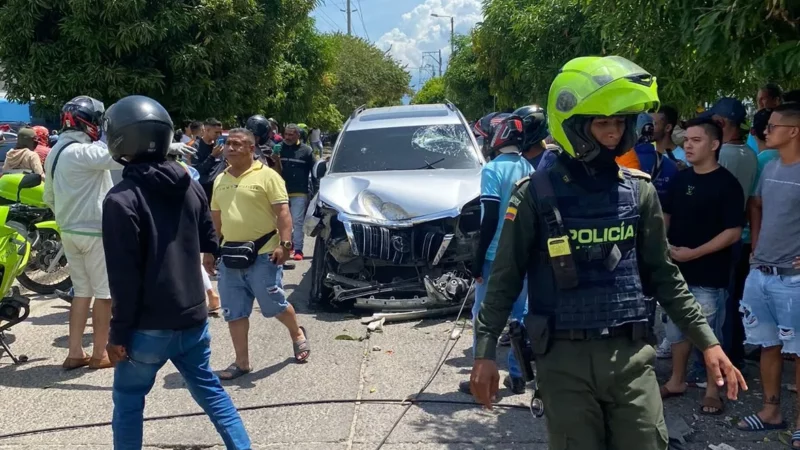 Persecución a ladrones en Valledupar dejó un capturado y vehículos chocados