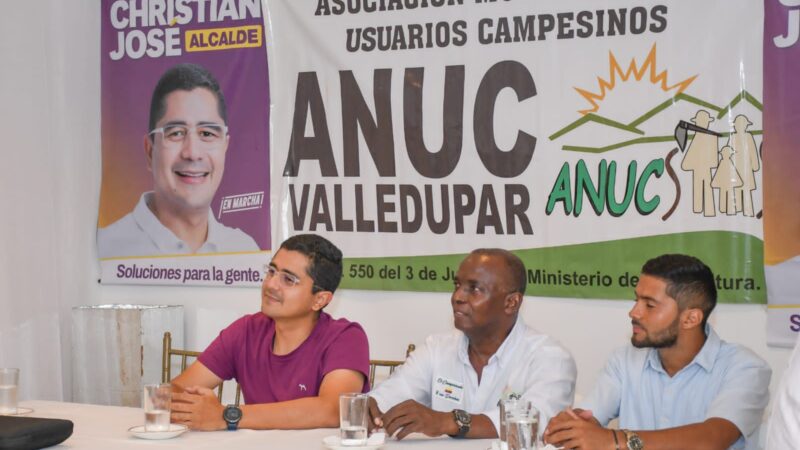 “Un alcalde de nuestro lado”: Asociación de Usuarios Campesinos en Valledupar adhirió a Christian José Moreno