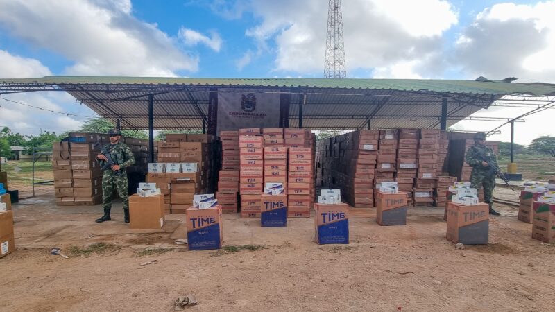 En Maicao incautan cerca de 1500 cajas de cigarrillos de contrabando