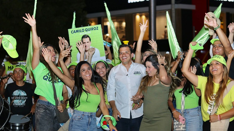 Camilo Quiroz, primer candidato en realizar un maratónico cierre de campaña de 24 horas por Valledupar