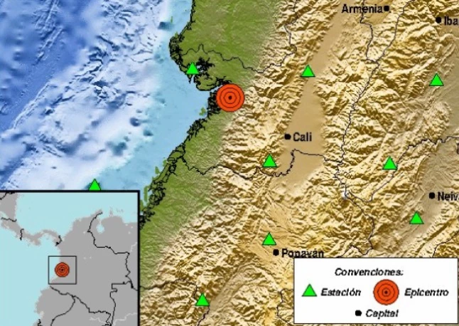 Temblor en Colombia hoy, específicamente en Buenaventura, de magnitud 3,6
