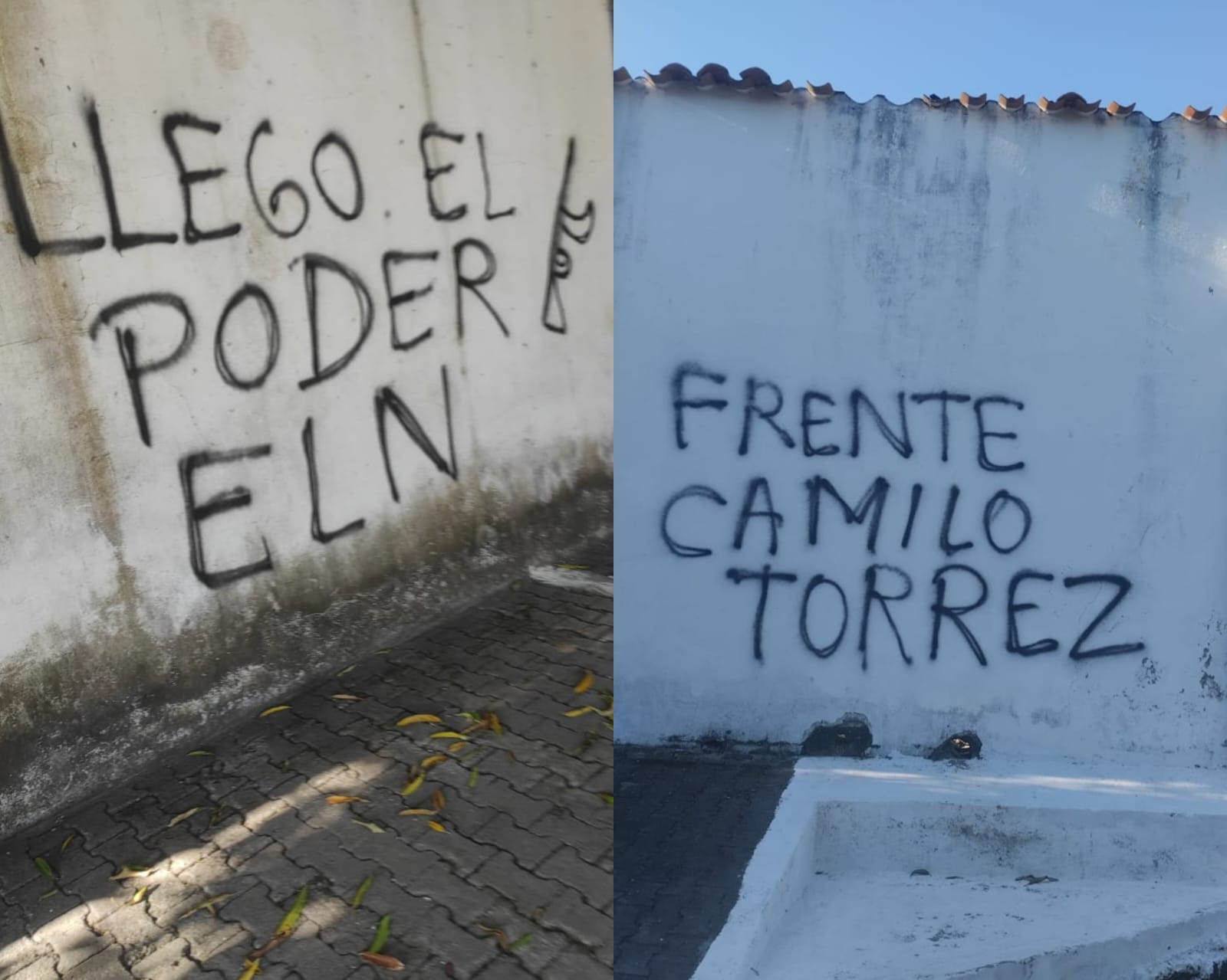 Grafitis alusivos al ELN, aparecieron en Pailitas, Cesar