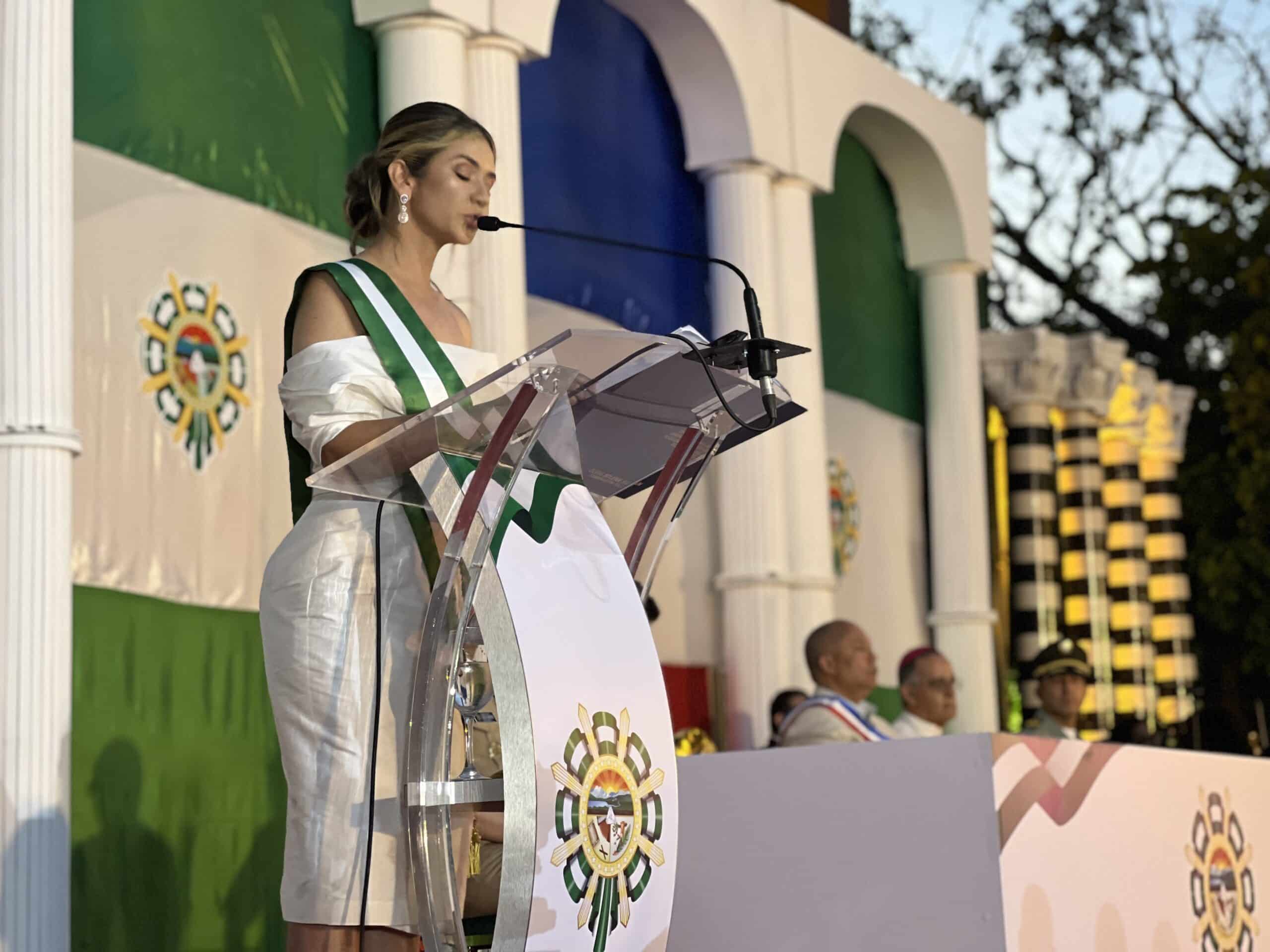 En su posesión, gobernadora Elvia Milena Sanjuán anunció trabajo conjunto con todos los sectores para mantener la Marcha del desarrollo social y económico del Cesar