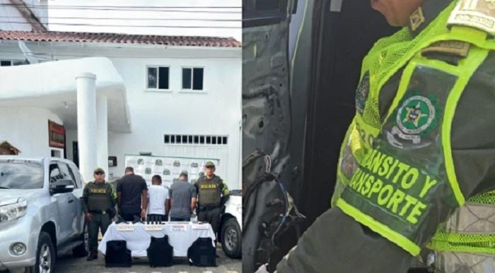 Capturan a tres personas que iban en camioneta de la UNP con cocaína