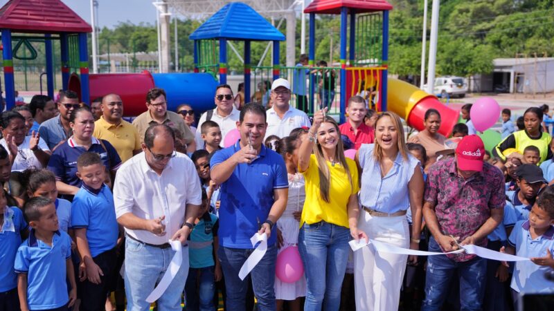 Gobernación del Cesar inauguró escenario recreodeportivo en el corregimiento Llerasca