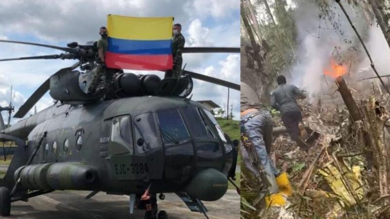 Helicóptero del Ejército Nacional se accidentó en el sur de Bolívar con 9 militares a bordo: no hay sobrevivientes