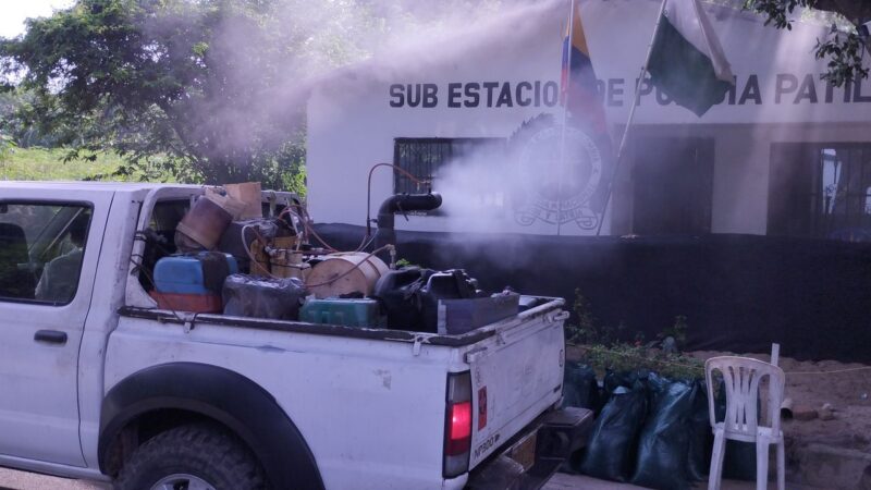 Secretaría Local de Salud realizó jornada de control químico en Patillal y La Mina para combatir el dengue