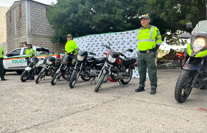 Policía recuperó diez vehículos hurtados en el Cesar