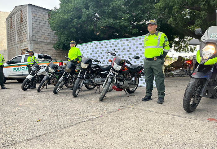 Policía recuperó diez vehículos hurtados en el Cesar
