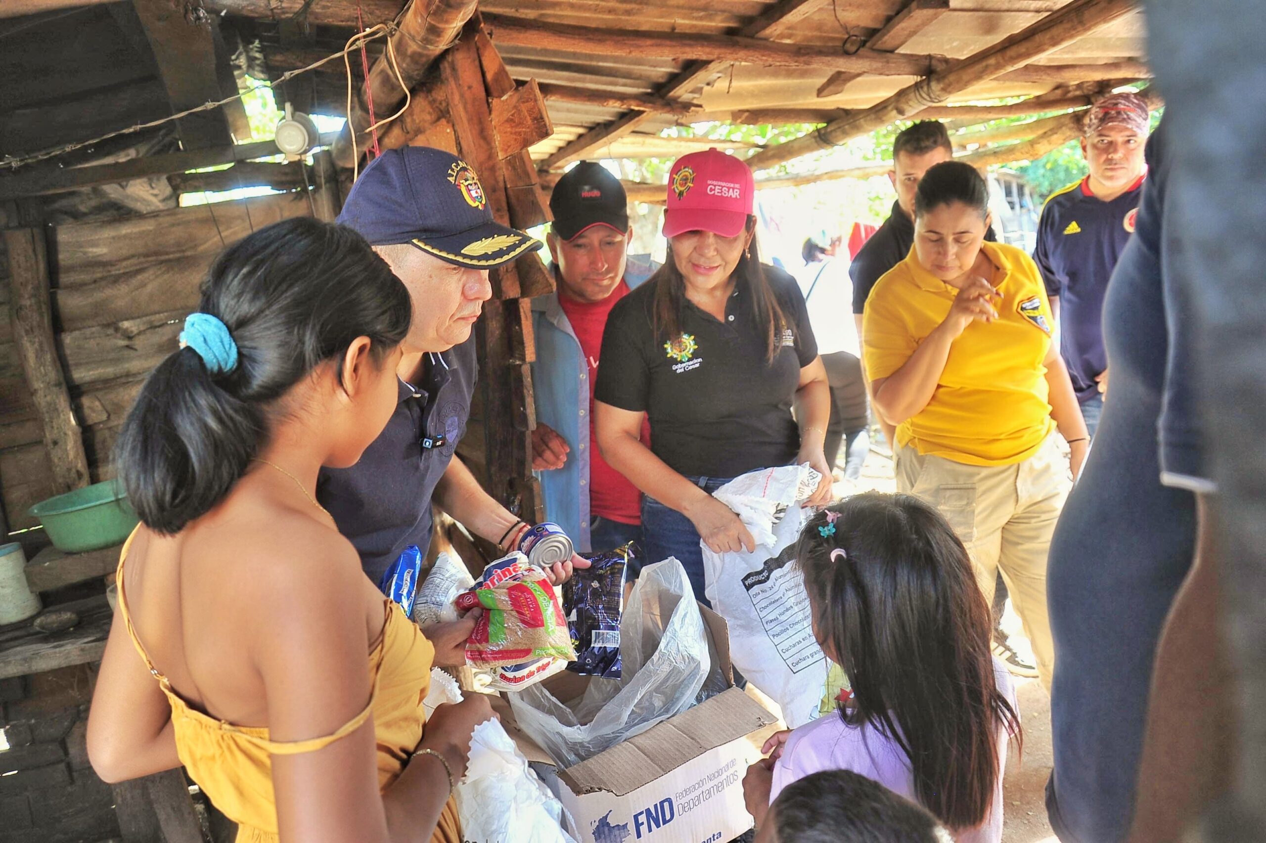 Gobernación del Cesar atendió a familias damnificadas por inundaciones en el municipio de La Paz