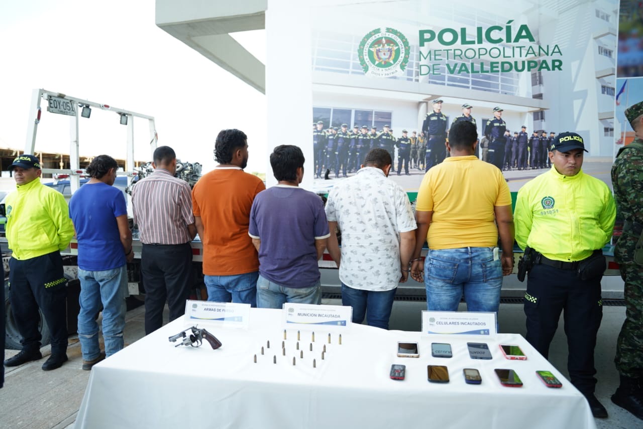 Capturan a ocho integrantes del Clan del Golfo en operativos de la Policía Metropolitana de Valledupar