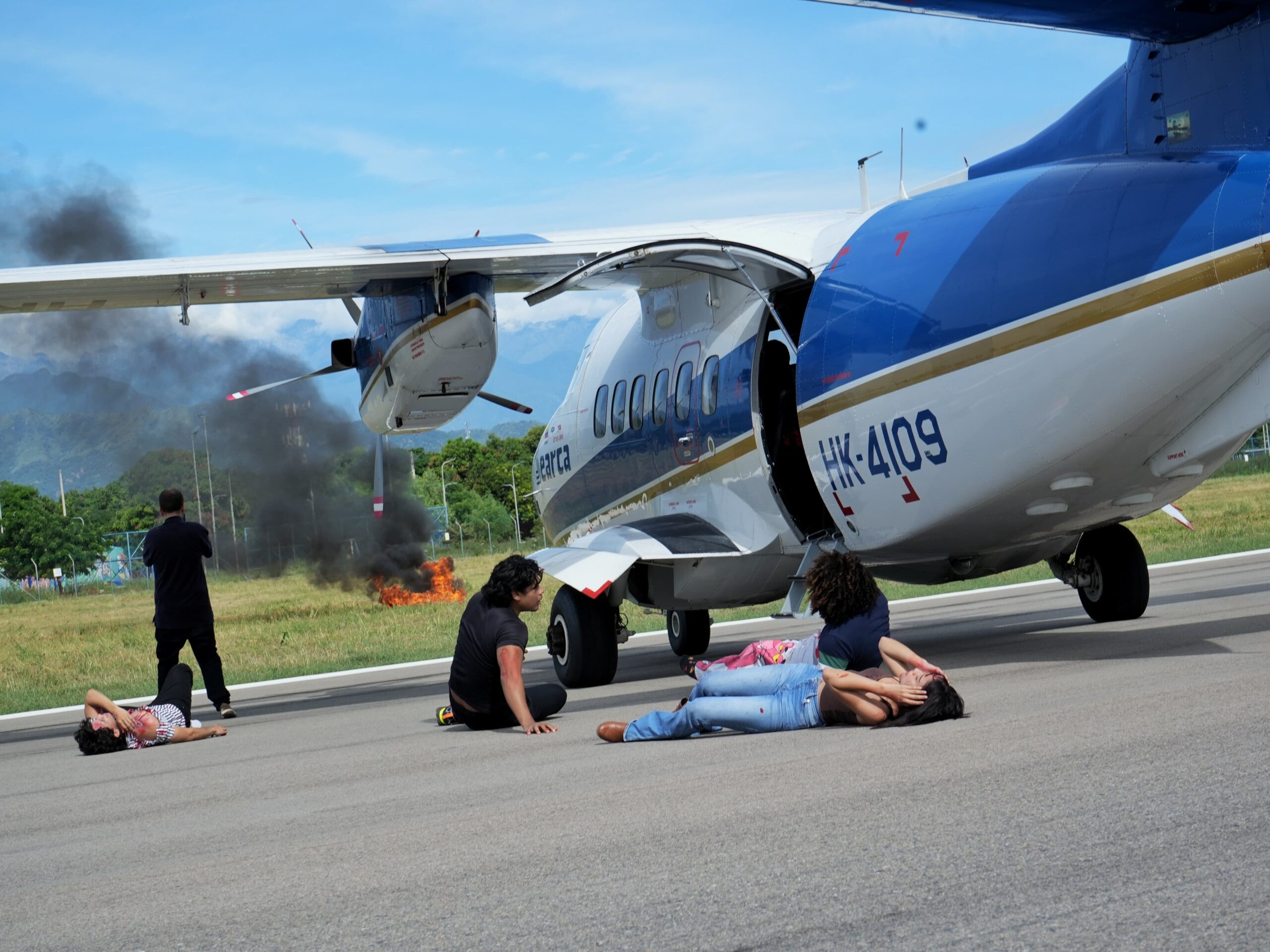 Gobernación del Cesar lideró simulacro de accidente aéreo en Valledupar