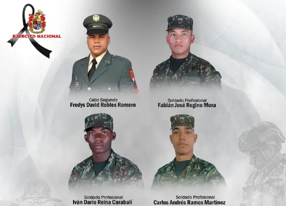 Ascienden a 5 los militares muertos por ataque en Anorí, Antioquia, perpetrado presuntamente por ELN