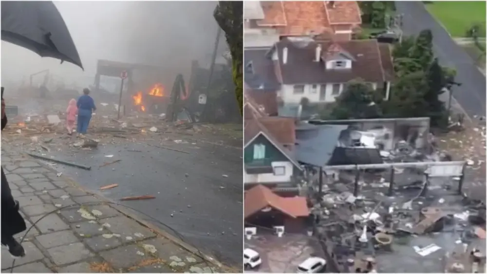 Avión cayó en zona comercial de Brasil: murieron 10 miembros de una familia