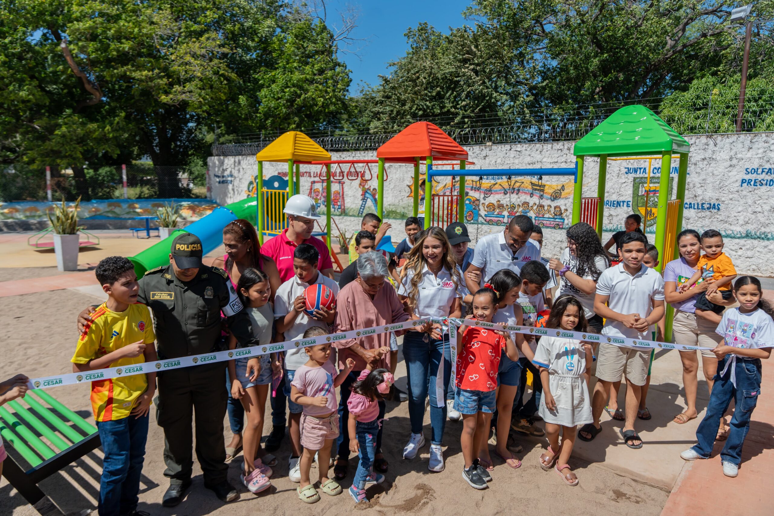 Gobernadora Elvia Milena Sanjuan inauguró cinco nuevas obras en Valledupar, construidas por Juntas de Acción Comunal