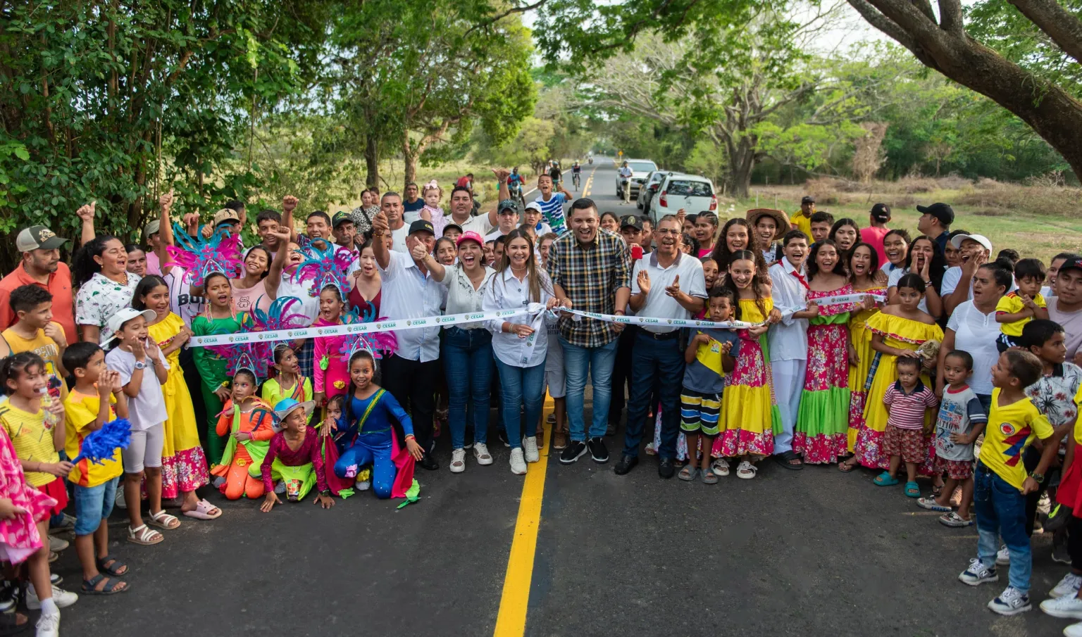 Gobierno del Cesar inauguró 12,5 kilómetros de vía en Palenquillo