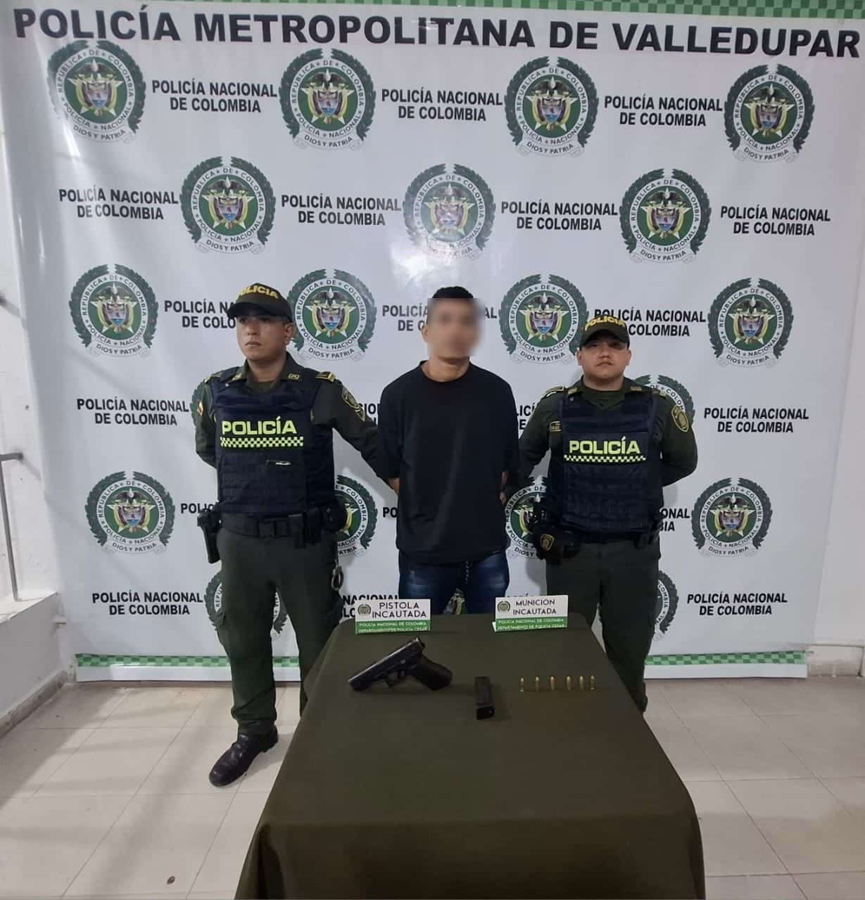Capturados dos ciudadanos por los delitos de homicidio y porte ilegal de armas de fuego en el barrio San Joaquín de Valledupar