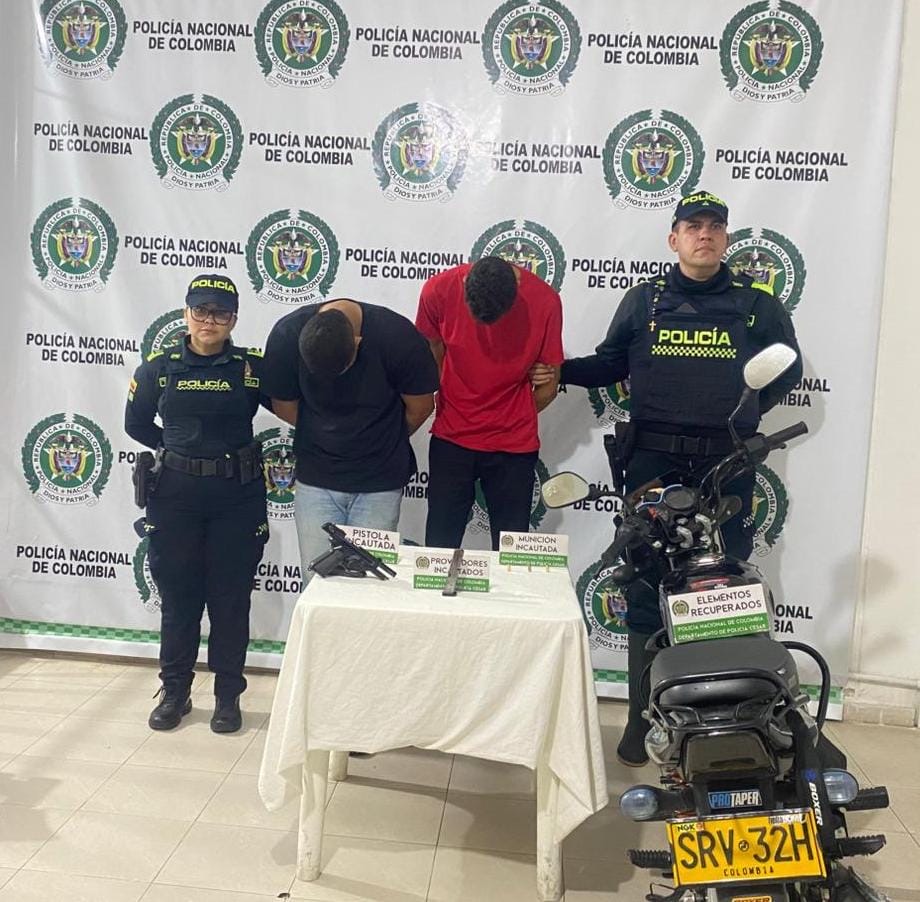 Dos hombres fueron capturados tras intento de hurto y persecución en Valledupar