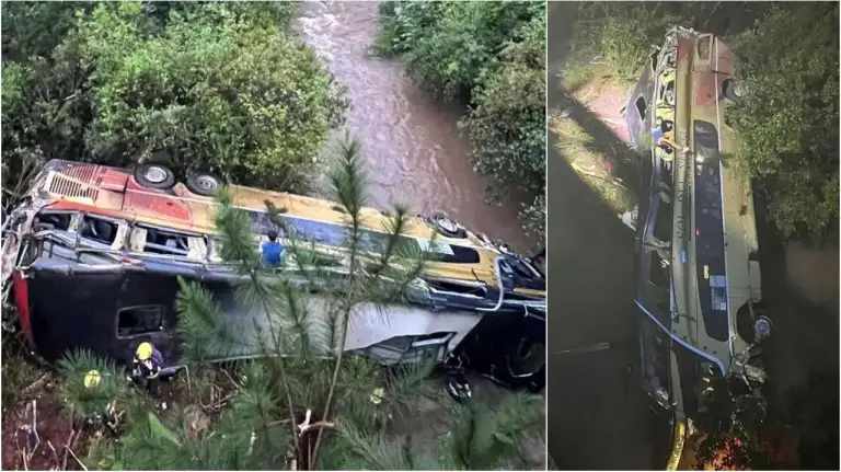 Tragedia en Misiones: nueve muertos y 29 heridos al caer un ómnibus desde un puente