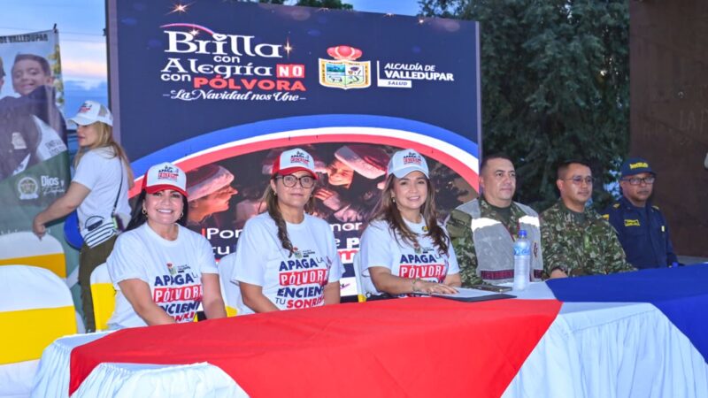 Alcaldía de Valledupar lanzó campaña “Brilla con Alegría, No con Pólvora” para prevenir quemados en Navidad