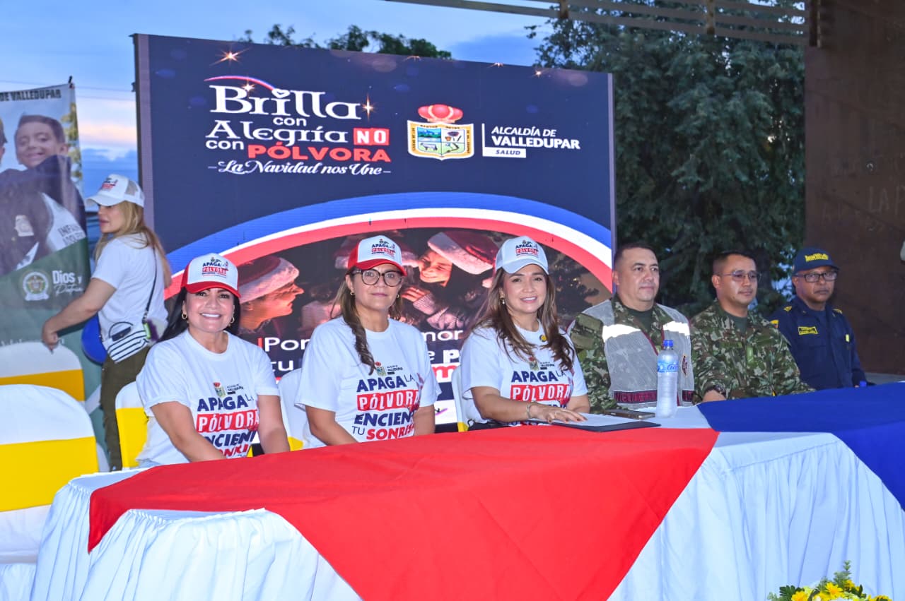 Alcaldía de Valledupar lanzó campaña “Brilla con Alegría, No con Pólvora” para prevenir quemados en Navidad