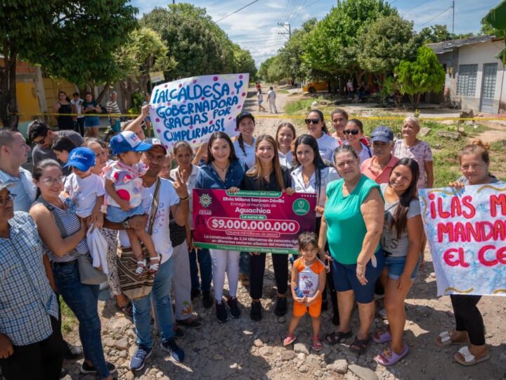 Gobernadora Elvia Milena Sanjuan impulsa el desarrollo del sur del Cesar con inversiones por $21.000 millones