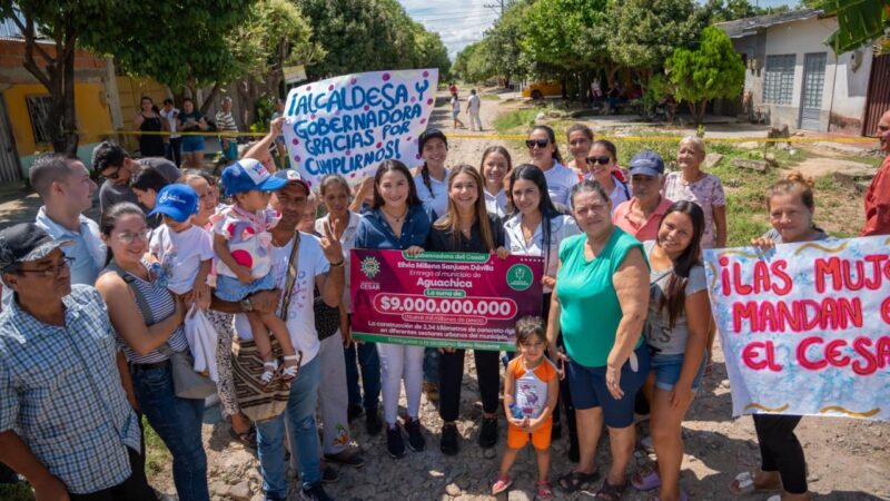 Gobernadora Elvia Milena Sanjuan impulsa el desarrollo del sur del Cesar con inversiones por $21.000 millones