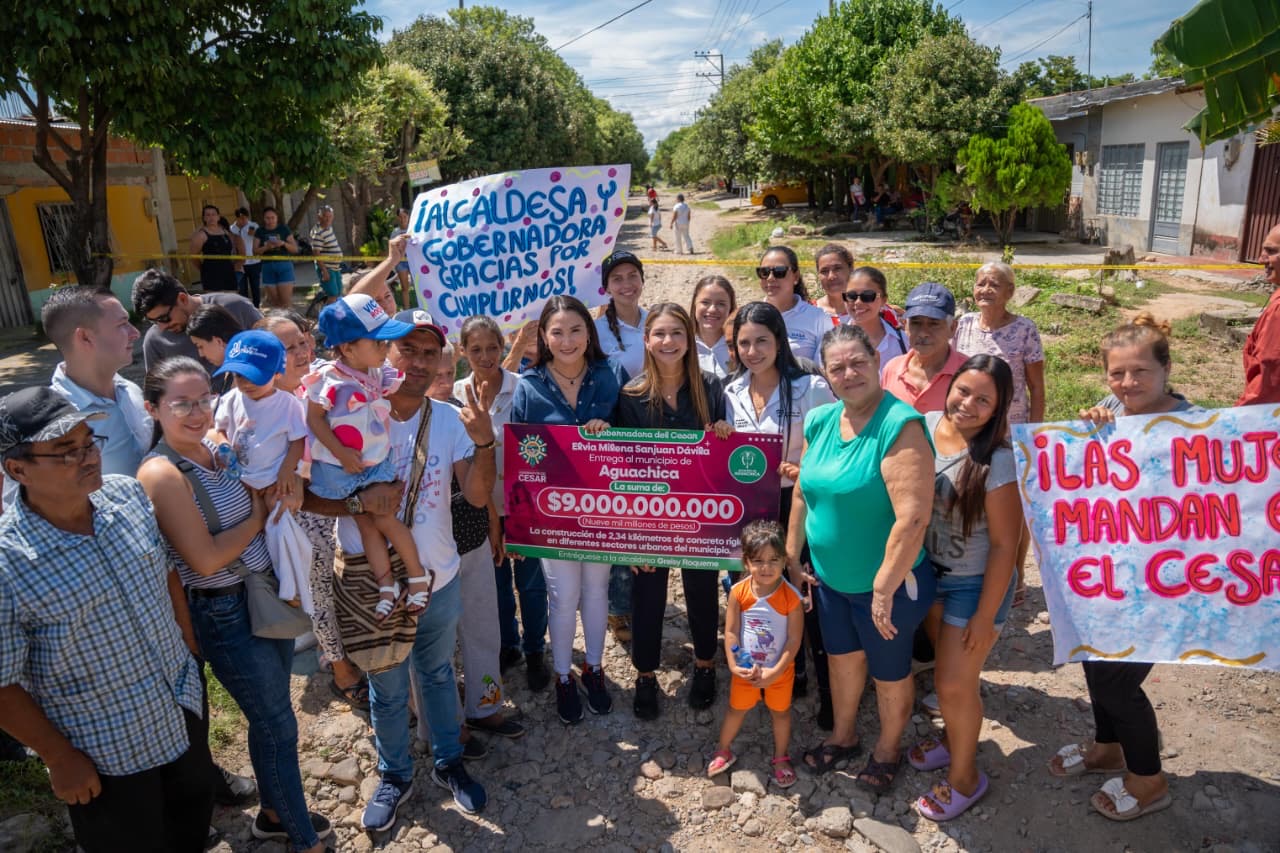 Gobernadora Elvia Milena Sanjuan impulsa el desarrollo del sur del Cesar con inversiones por $21.000 millones
